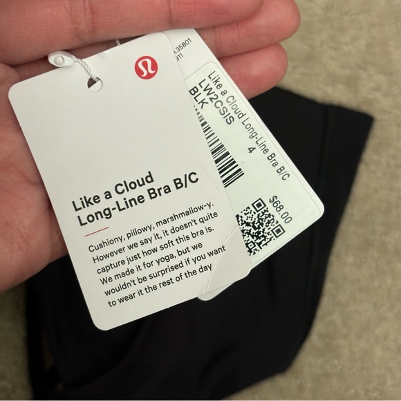 Lululemon Athletica Black Like a Cloud Longline Light Support Bra - Picture 5 of 5